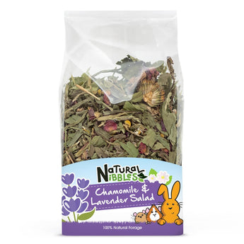 Bunny Bistro Chamomile & Lavender Salad in clear plastic retail packaging, front view.