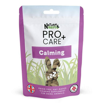 Natures Grub Trade Natural Nibbles ProCare+ Calming retail hanging pack front view.
