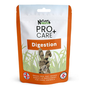 Natures Grub Trade Natural Nibbles ProCare+ Digestion hanging retail pack front view.