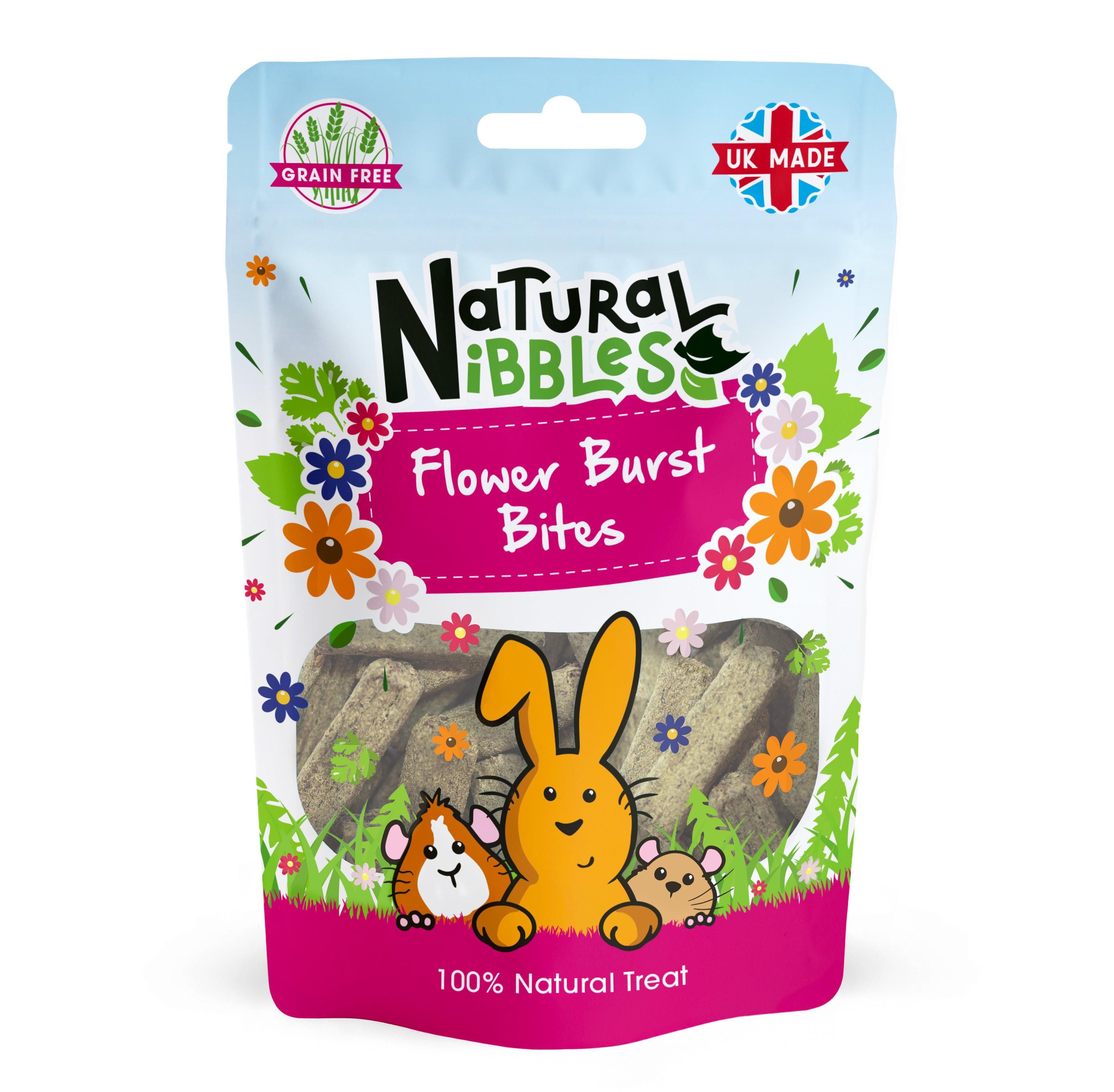 Fresh Bites Rabbit Flower Burst Bites 125g | Timothy Hay Based Treats for Rabbits – Bunny ...