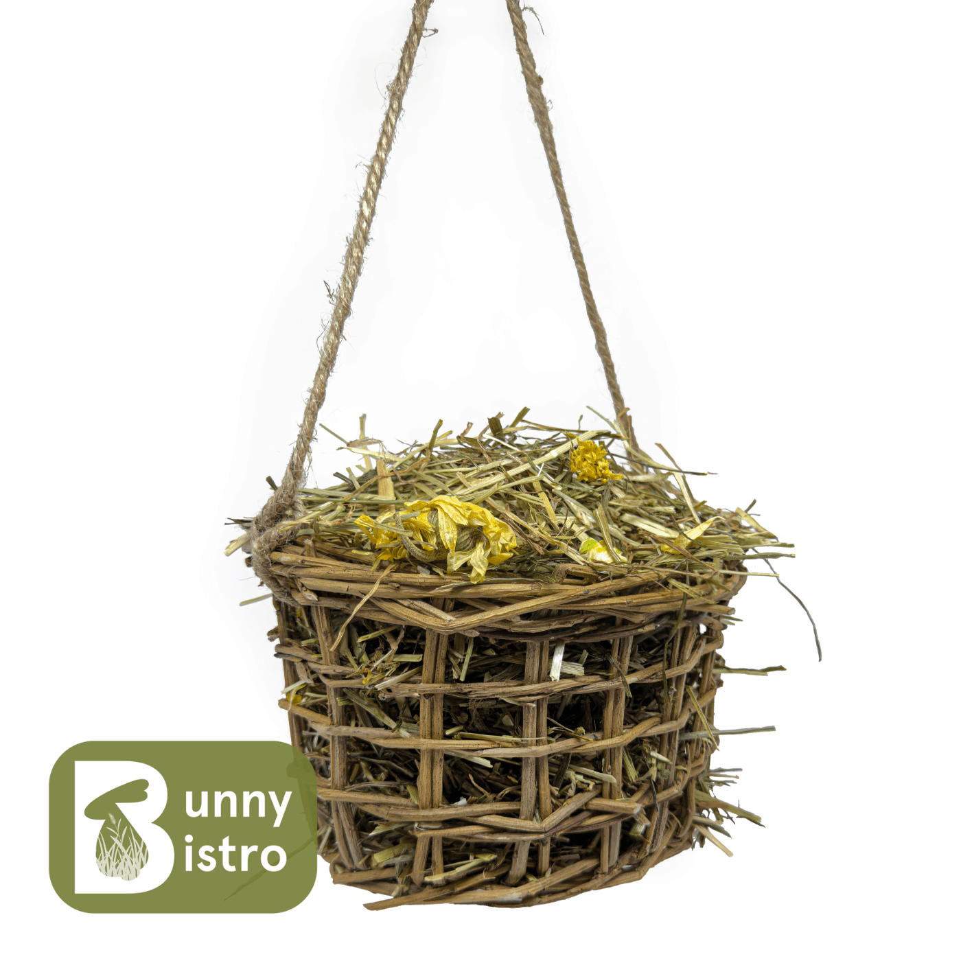 Degu Hay Rack Hay Rack | Natural Hanging Chew Toy for Rabbits – Bunny Bistro