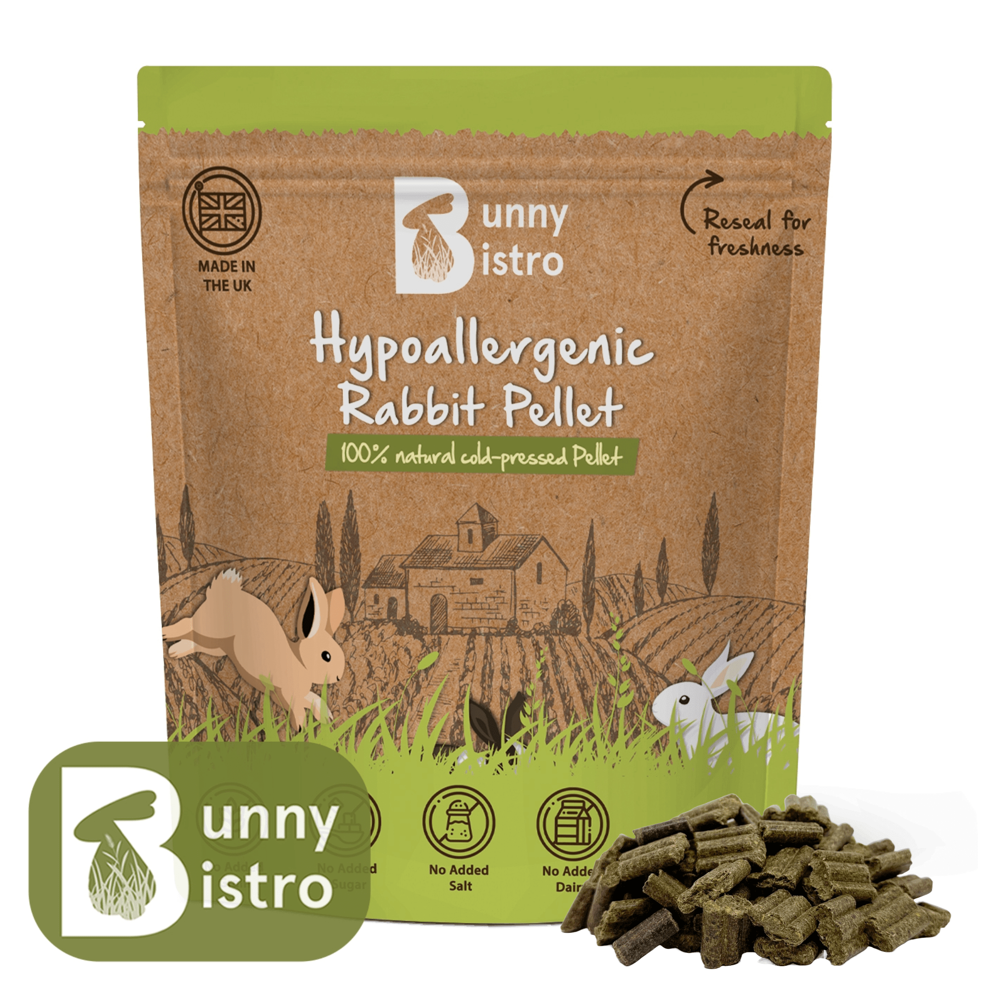 Pygmy Rabbit Pellets Hypoallergenic Rabbit Pellets | Natural Rabbit Nuggets – Bunny Bistro