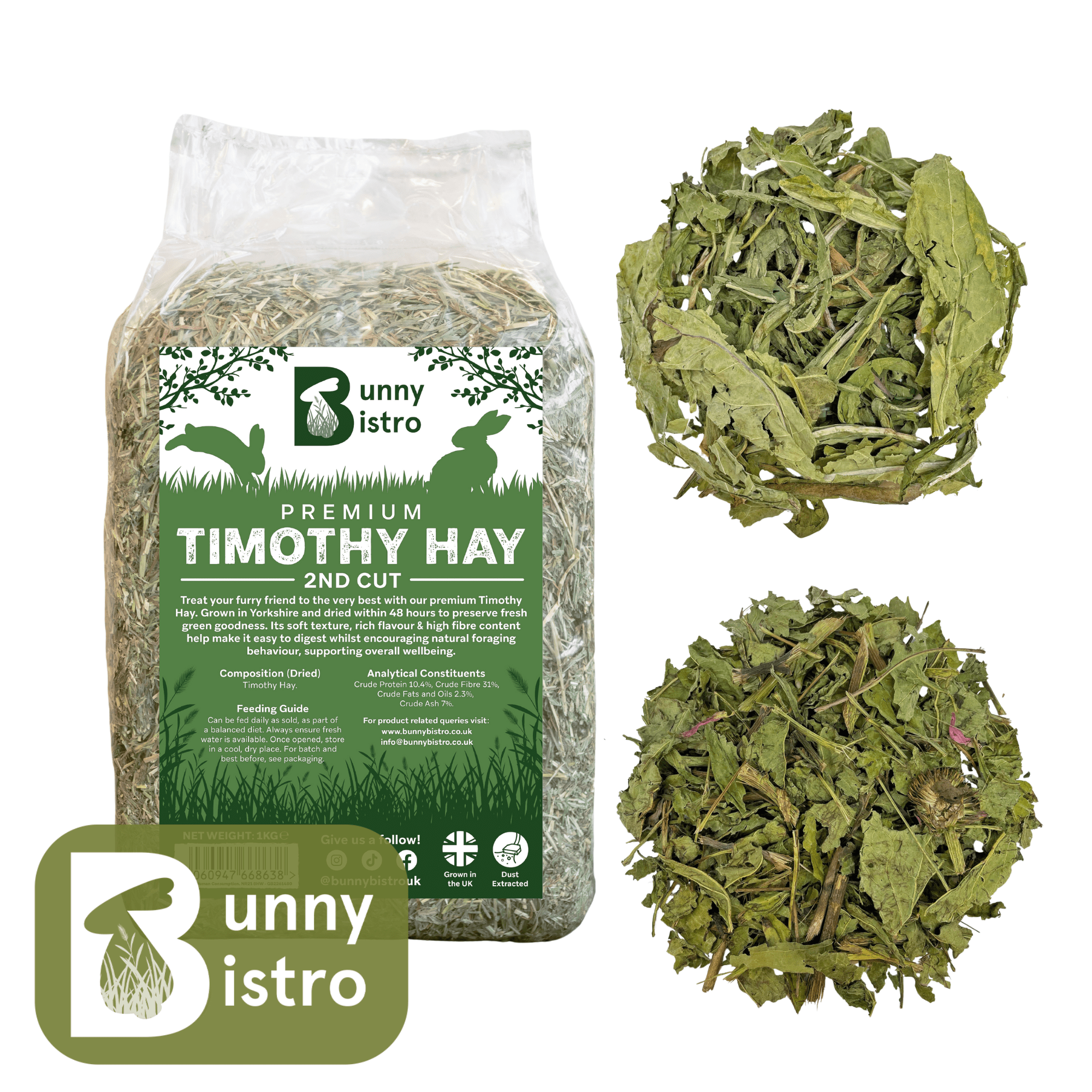 Timphy Hay Timothy Hay 2nd Cut 1kg - Green Goodness Bundle – Bunny Bistro